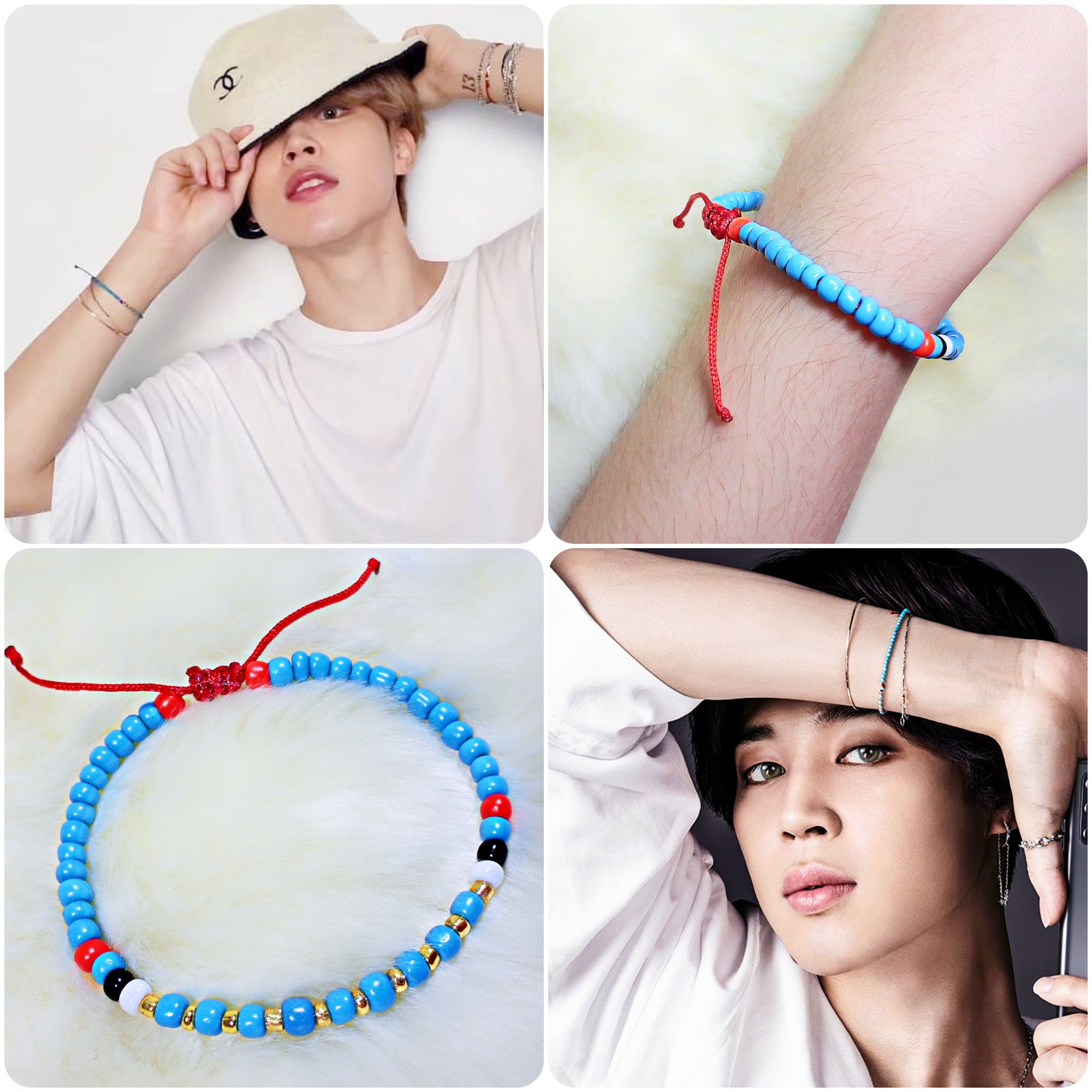 BTS Fashion Inspired Jin V & Jungkook Bracelets - Etsy | Charm bracelet,  Jewelry bracelet charms, Style inspiration